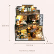 The Grand Townhouse assembled size: 10.2 x 9.4 x 8.7 inches (26 x 24 x 22 cm)