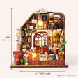 The Lamplight Library assembled size: 8.3 x 6.7 x 7.9 inches (21 x 17 x 20 cm)