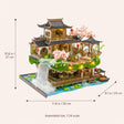The Lotus Pavilion assembled size: 10.6 x 11.8 x 9.1 inches (27 x 30 x 23 cm)