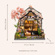 The Sakura Teahouse assembled size: 8.3 x 7.1 x 7.9 inches (21 x 18 x 20 cm)