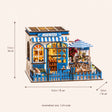 The Santorini Café assembled size: 7.1 x 5.9 x 5.9 inches (18 x 15 x 15 cm)