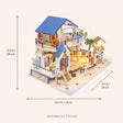 The Seaside Villa assembled size: 9.5 x 12.6 x 9.4 inches (24 x 32 x 24 cm)