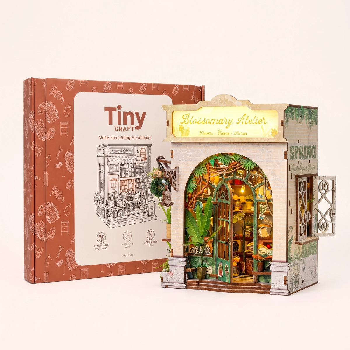 The Spring Conservatory finished kit with its TinyCraft gift box