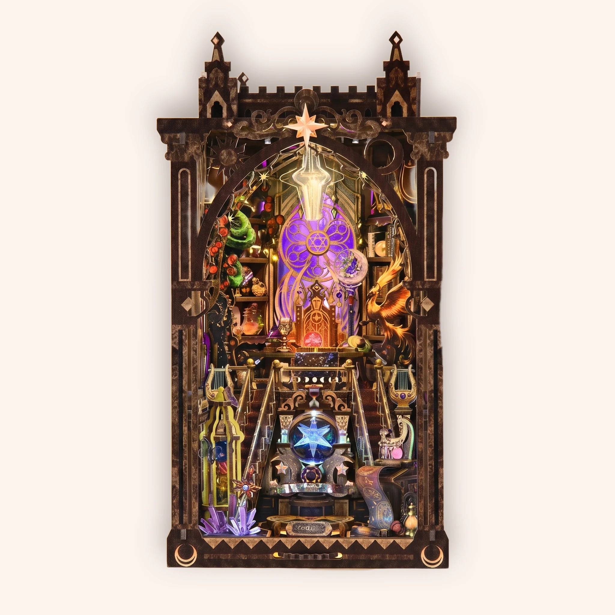 The Zodiac Chamber gothic celestial astrology book nook on a cream background